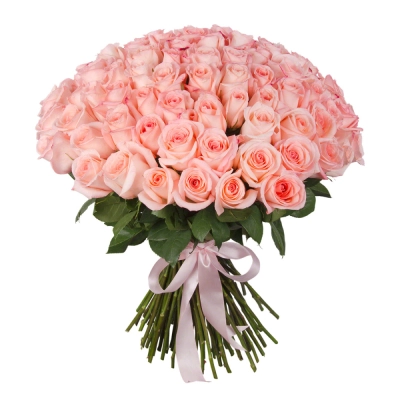 Букет из 101 розовой розы – символ бесконечной нежности Еманжелинск Челябинская область