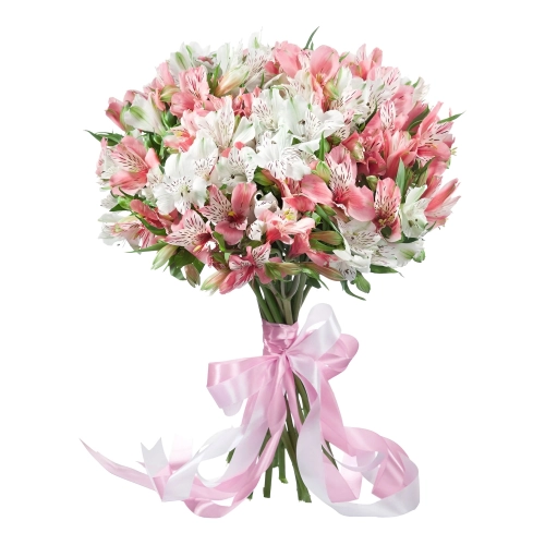 «Воздушная нежность»  букет из розовых альстромерий Еманжелинск Челябинская область