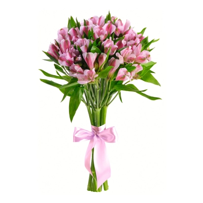 Букет «Хорошее настроение» из розовых альстромерий – солнечный подарок Еманжелинск Челябинская область