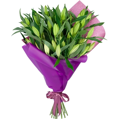 Изысканный букет из 15 свежих лилий – королевский подарок Еманжелинск Челябинская область