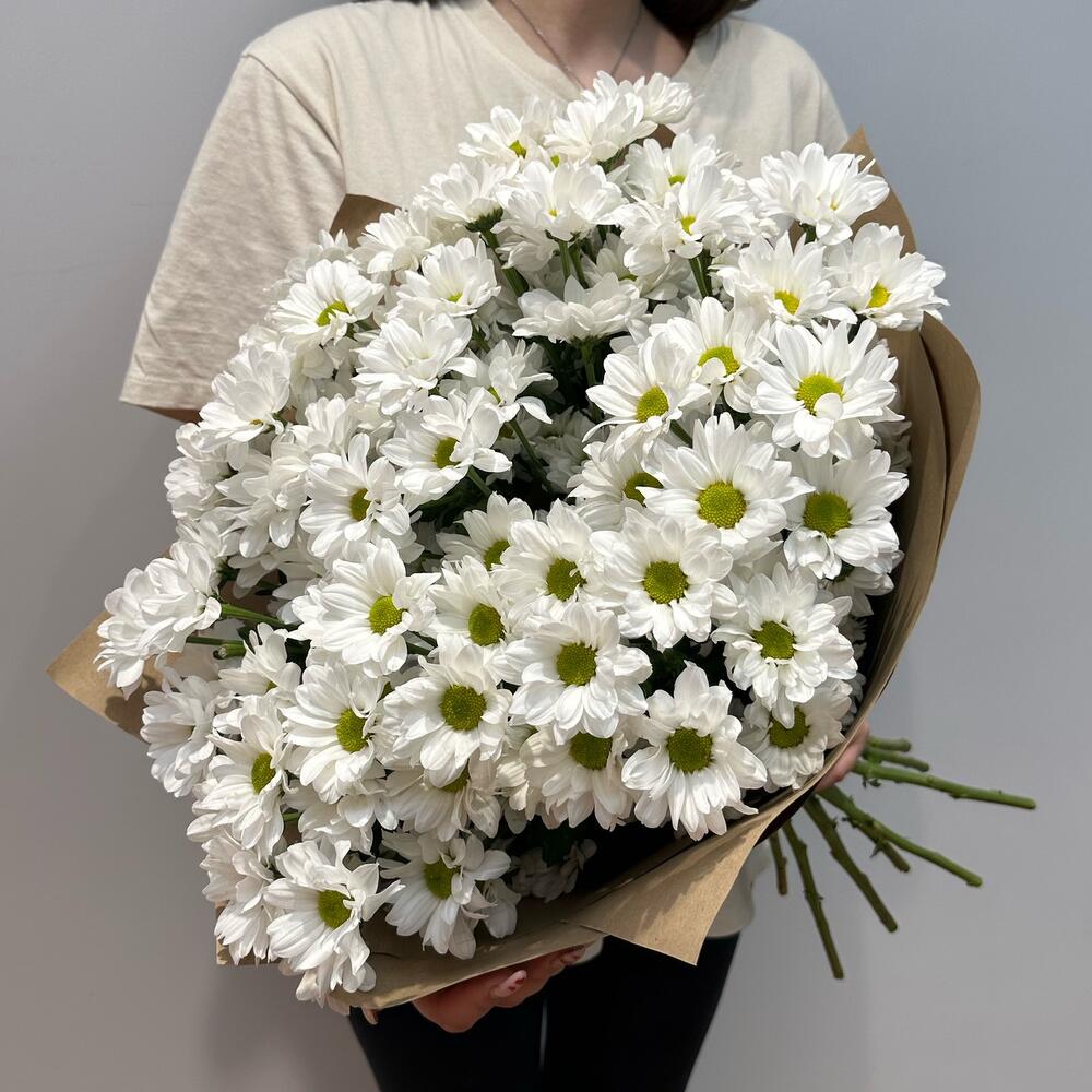 Букет «Летняя свежесть» – дыхание лета в белых хризантемах Еманжелинск Челябинская область