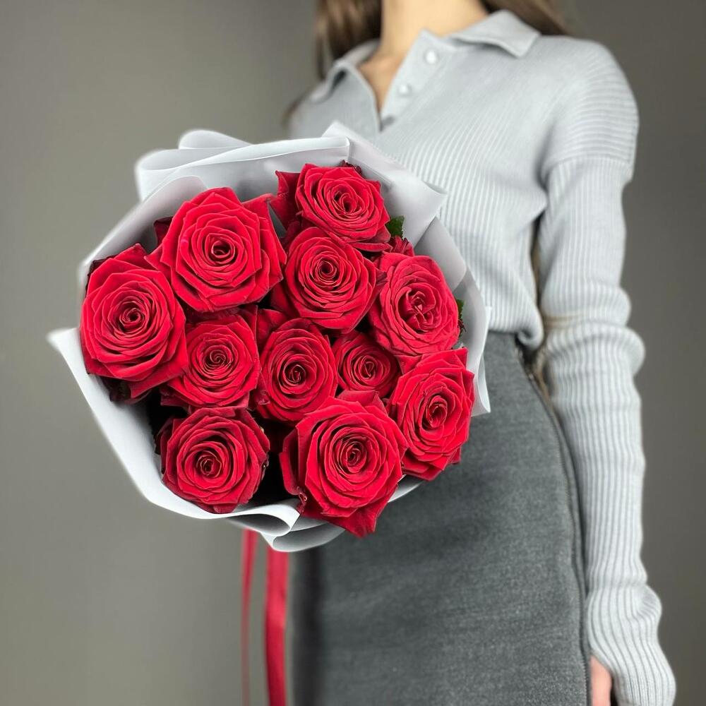 Букет «Красный бархат» – роскошь эквадорских роз Еманжелинск Челябинская область