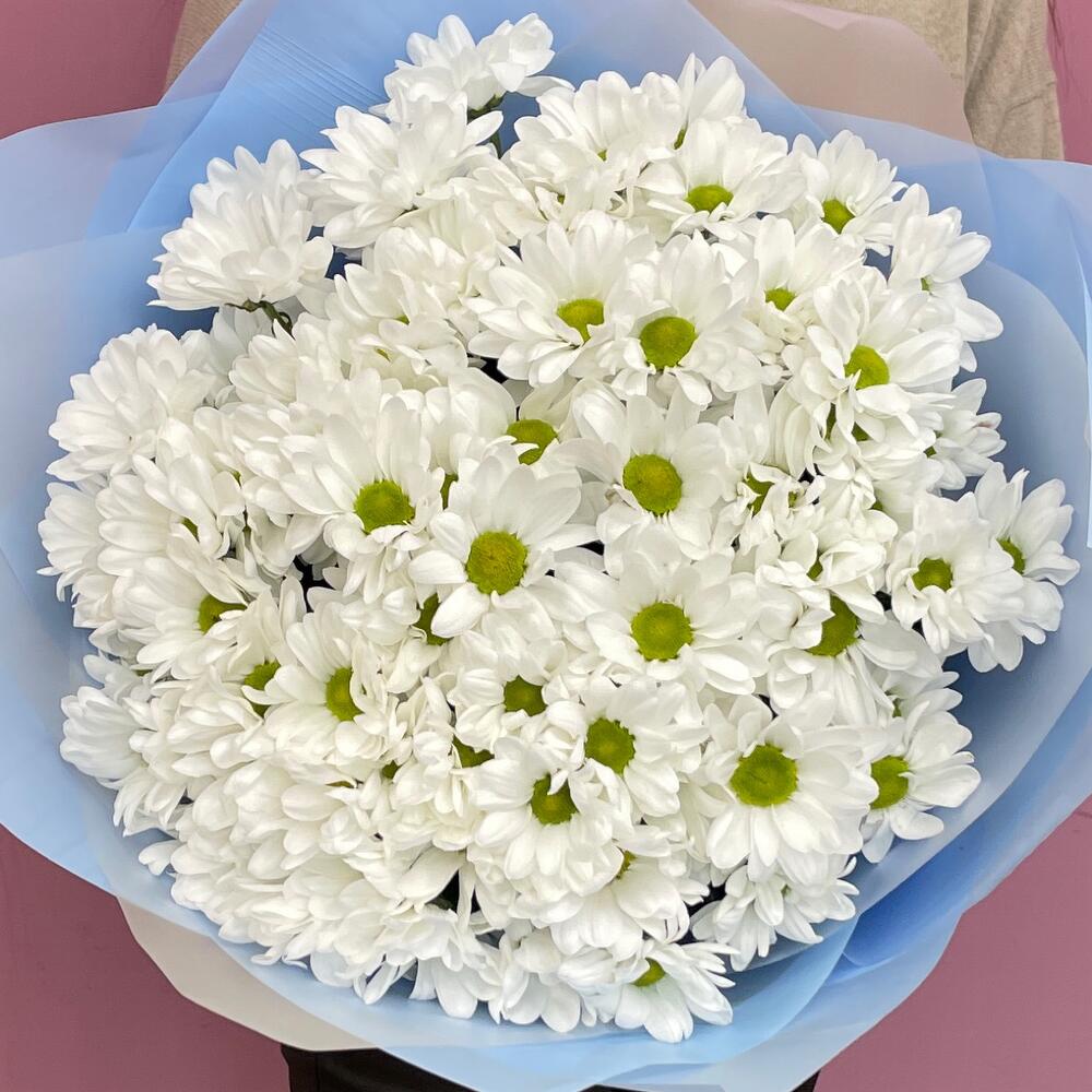 Букет «Ромашковое поле» – свежесть белых хризантем Еманжелинск Челябинская область