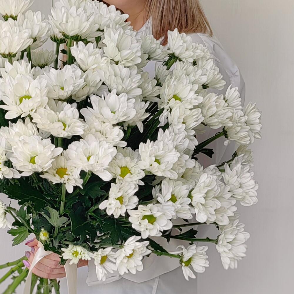 Букет «Ромашка» — свежесть белых хризантем в деревенском стиле Еманжелинск Челябинская область