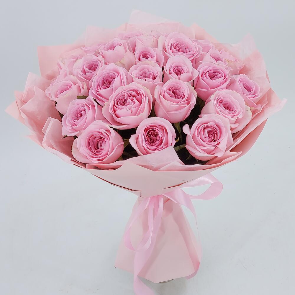 Букет из нежно-розовых роз – элегантность в каждом лепестке Еманжелинск Челябинская область