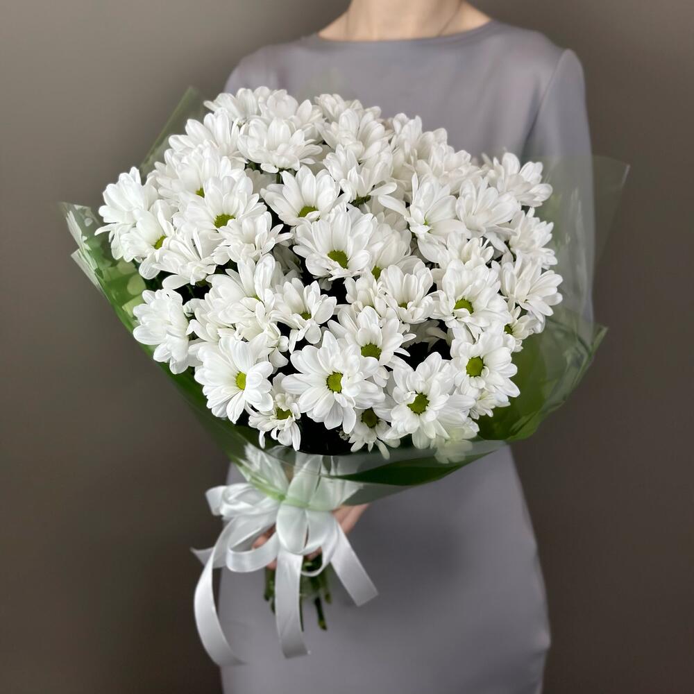 Букет «Мечты о лете» – свежесть белых хризантем Еманжелинск Челябинская область