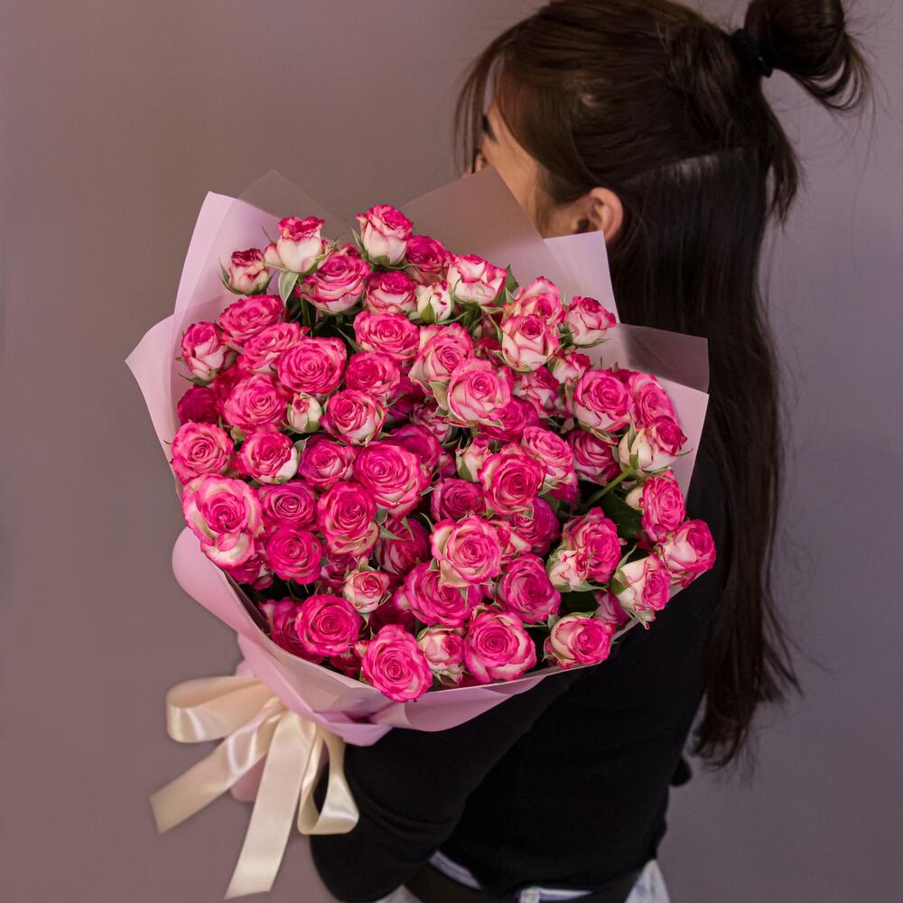 Букет «Розовый бум» – пышные кустовые розы в нежно-розовых тонах Еманжелинск Челябинская область