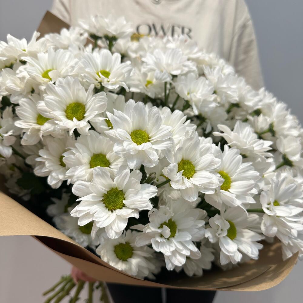 Букет «Летняя свежесть» – дыхание лета в белых хризантемах Еманжелинск Челябинская область