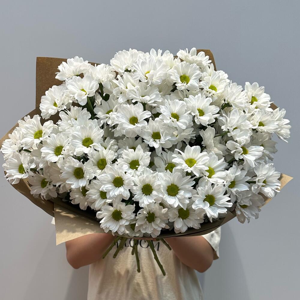 Букет «Летняя свежесть» – дыхание лета в белых хризантемах Еманжелинск Челябинская область