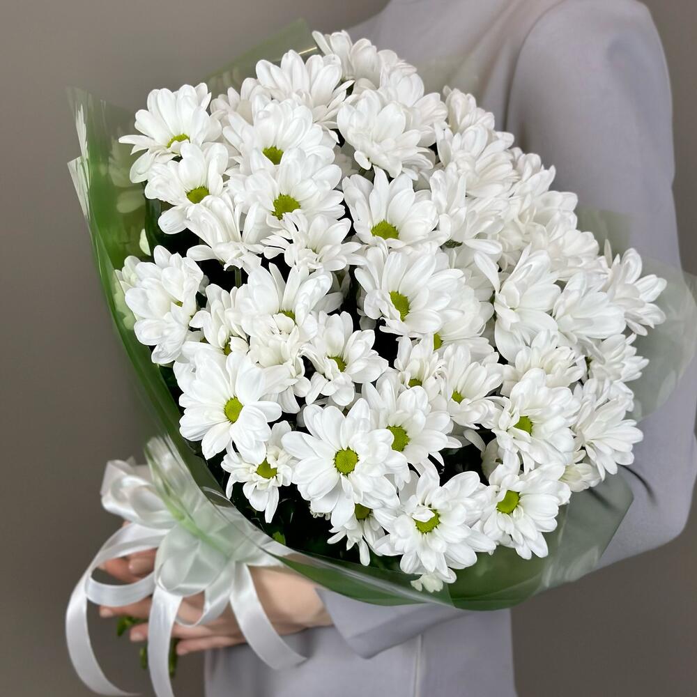 Букет «Мечты о лете» – свежесть белых хризантем Еманжелинск Челябинская область