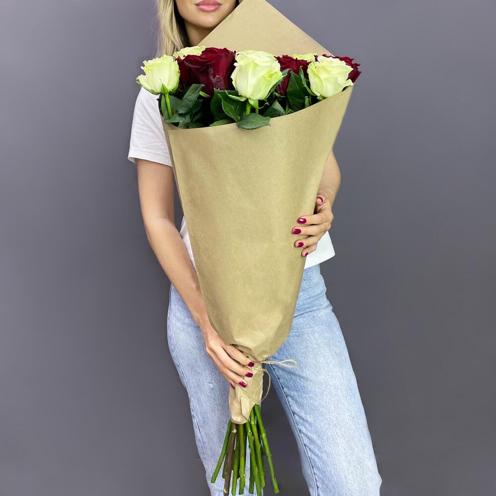 Букет «Инь-Ян» – гармония страсти и чистоты Еманжелинск Челябинская область